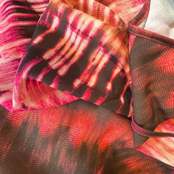 Prana Red Tie Dye Lace Back Tank Dress - Picture 11 of 11